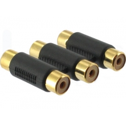 High-Quality Triple RCA Coupler for Audio/Video